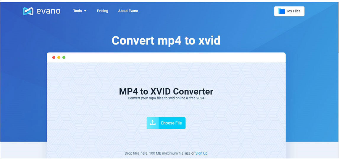 EvanoでMP4をXVIDに無料で変換する