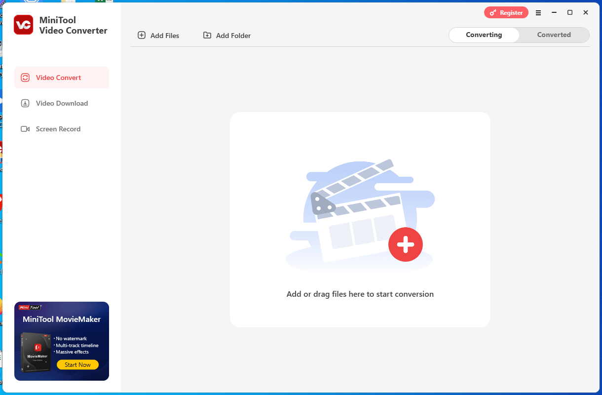 The user interface of MiniTool Video Converter