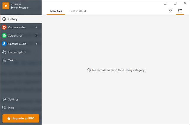 The user interface of Icecream Screen Recorder