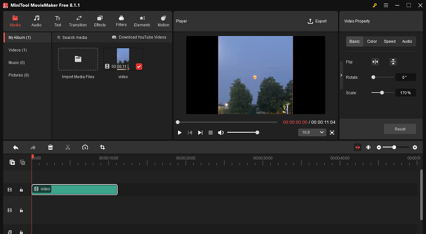 MiniTool MovieMaker’s user interface