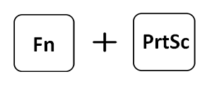 Press the Fn + Print Screen keys on the keyboard