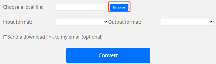 Click Browse to upload the M4V file
