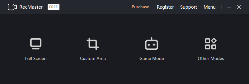 The main interface of RecMaster