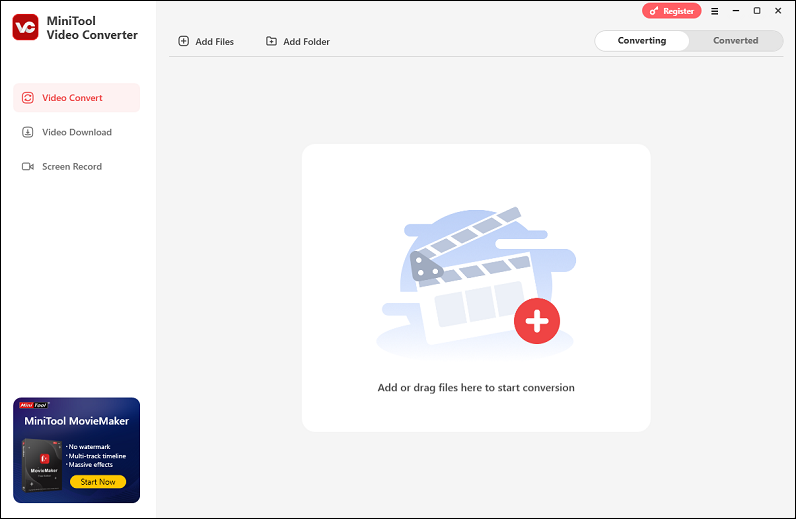 The main interface of MiniTool Video Converter