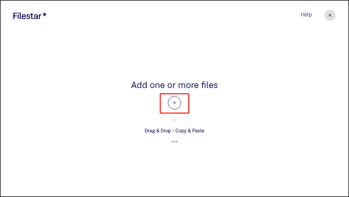 Click the + icon to import the target 3GA file in Filestar