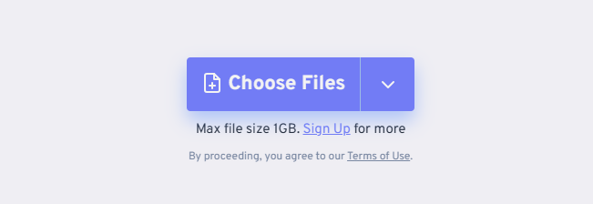 Click Choose Files to load the ASF file you want to convert