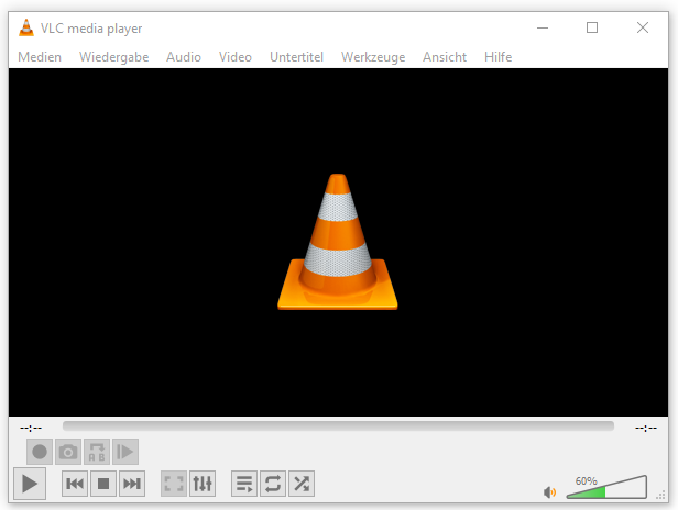 Hauptschnittstelle von VLC Media Player