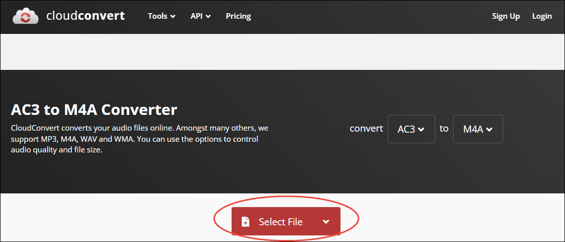 Click on Select File in MiniTool Video Converter to import your AC3 files