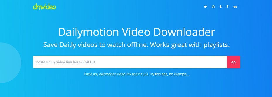 The user interface of DMVideo