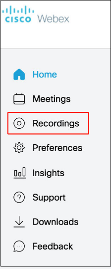 Download recordings from the cloud