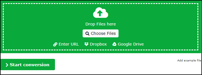 The main interface of Online-Convert