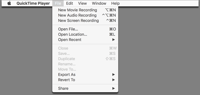 Go to File > New Screen Recording
