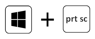 The logo of Windows and Print Screen keys
