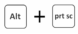 The logo of Alt and prt sc keys