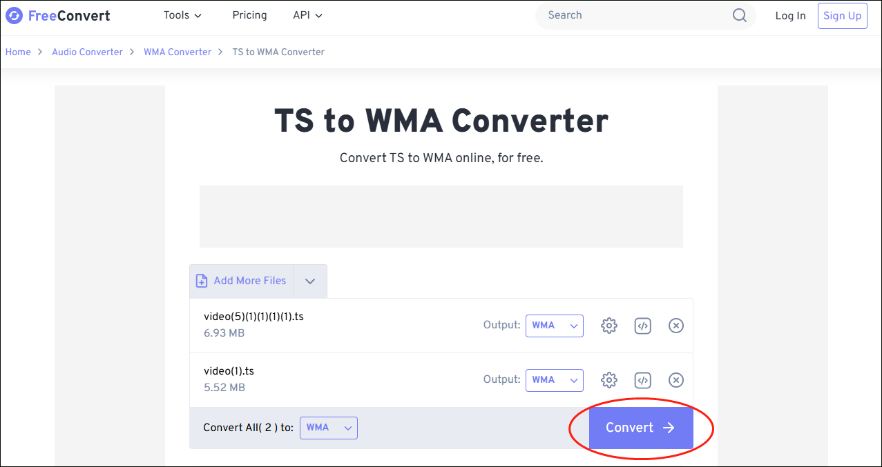 Click on Convert in FreeConvert to commence the conversion tasks