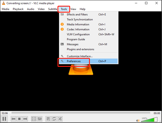 Click the Tools button and click Preferences to open the Simple Preferences window