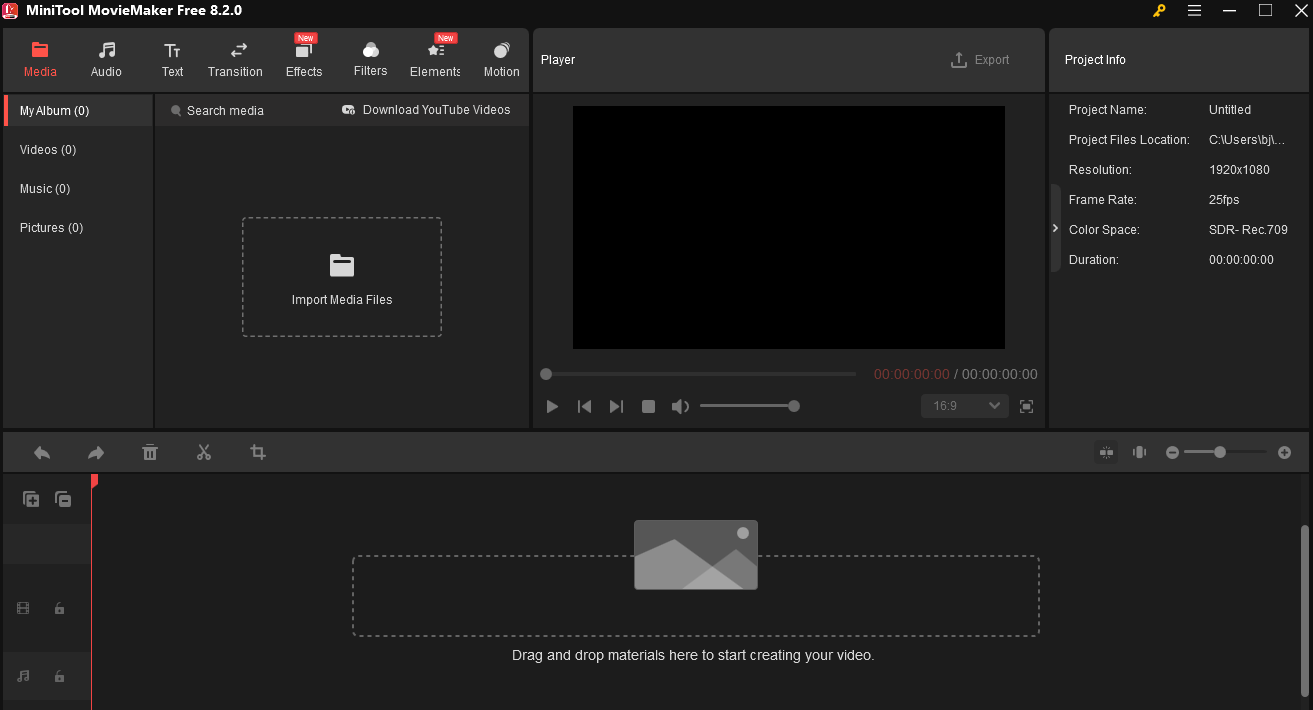 Click Import Media Files to load the WLMP file to the software