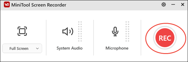 Click on the REC button in MiniTool Video Converter to start the recording process