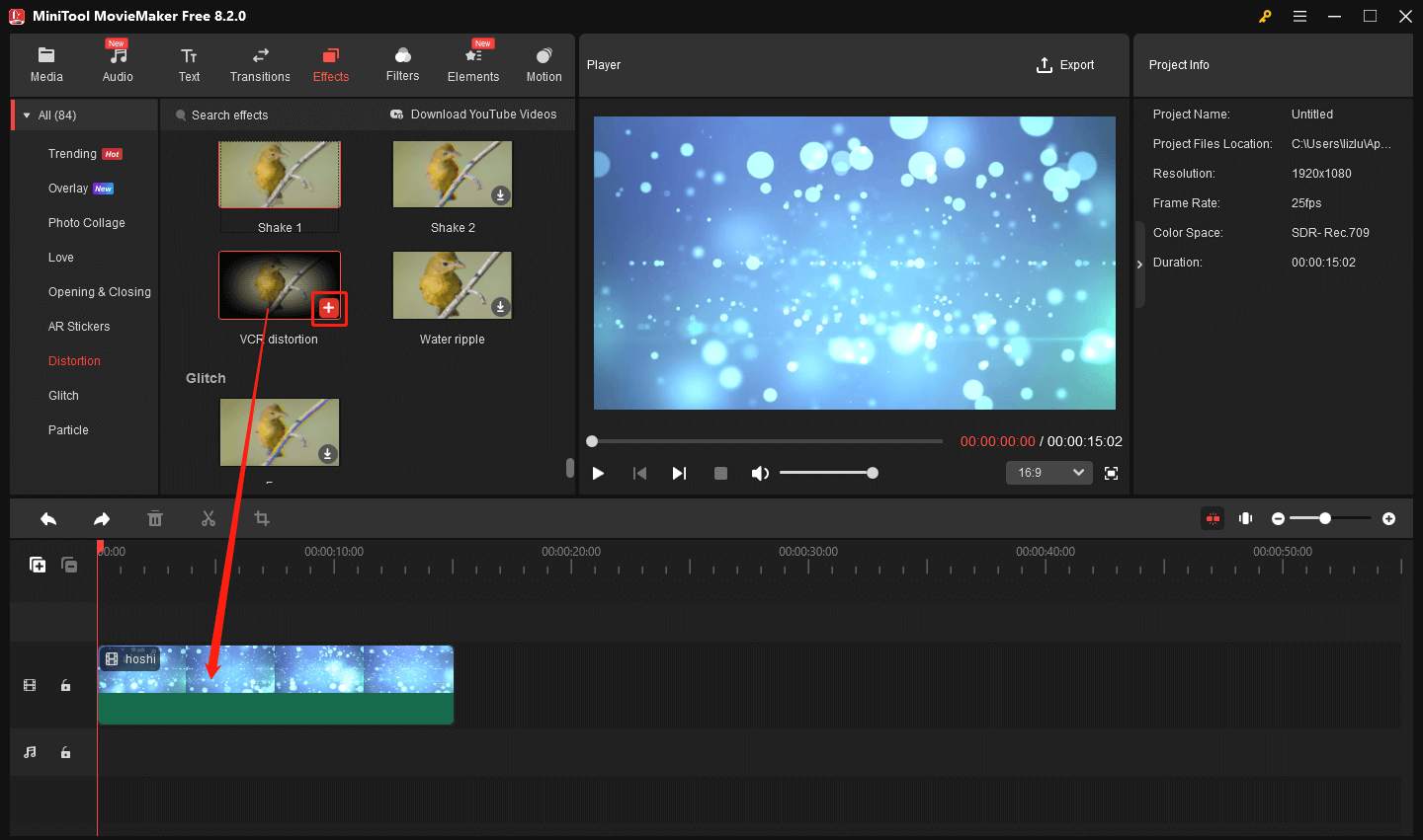 MiniTool MovieMakerでファイルを編集する