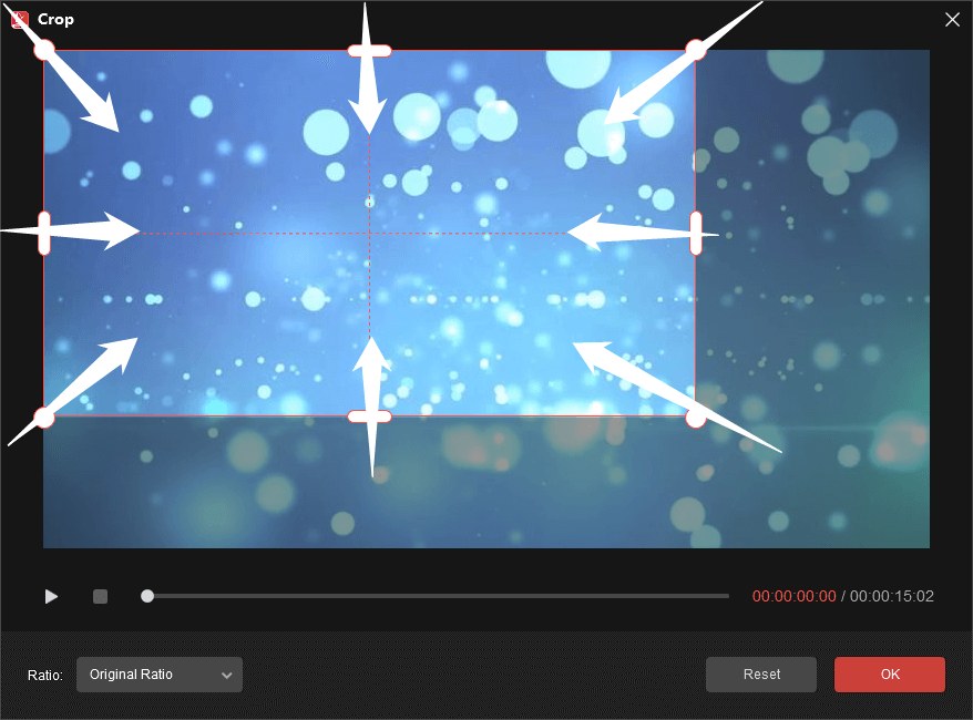 MiniTool MovieMakerでファイルをクロップする