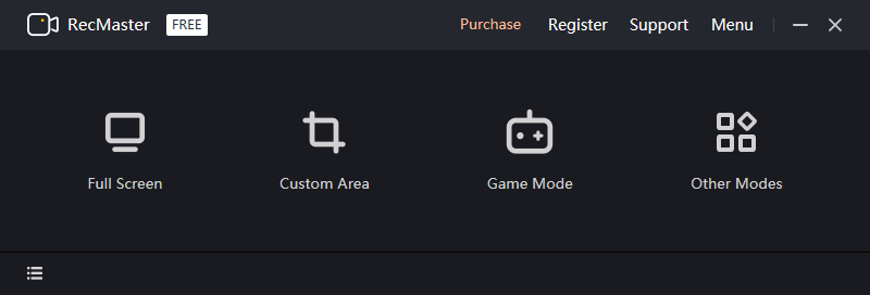 The user interface of RecMaster