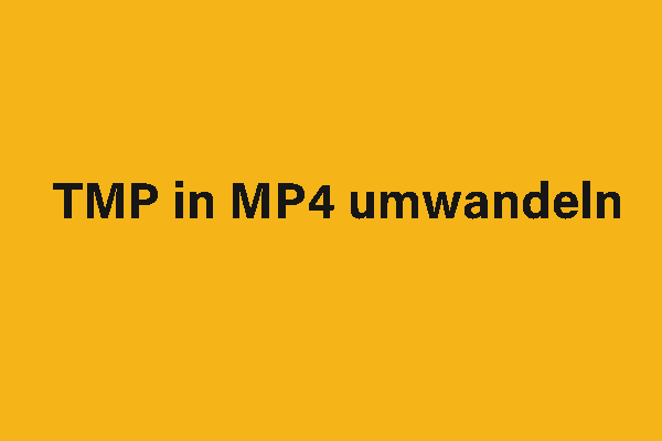 Wie kann man TMP in MP4 umwandeln? Detaillierte Schritte werden erklärt