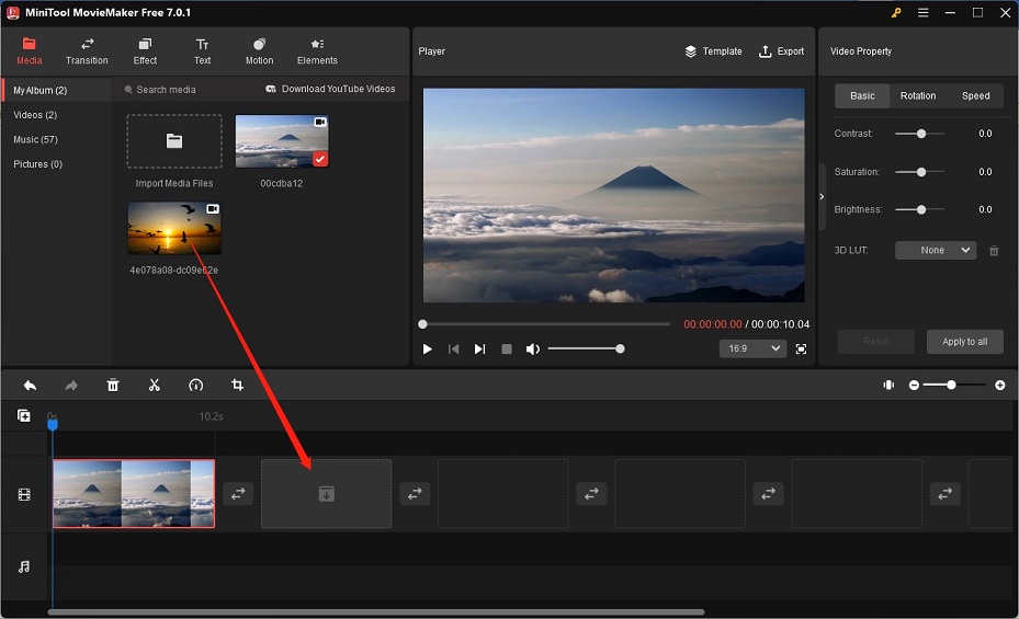Add the GoPro video to the timeline