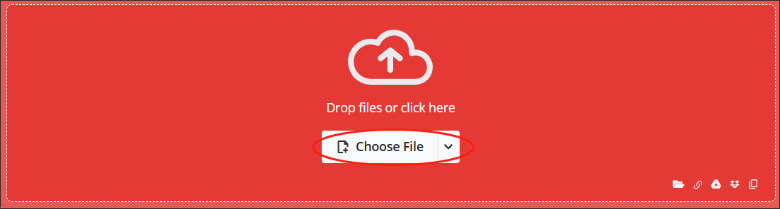 Click on the Choose File button in Online File Compressor to upload your XVID file