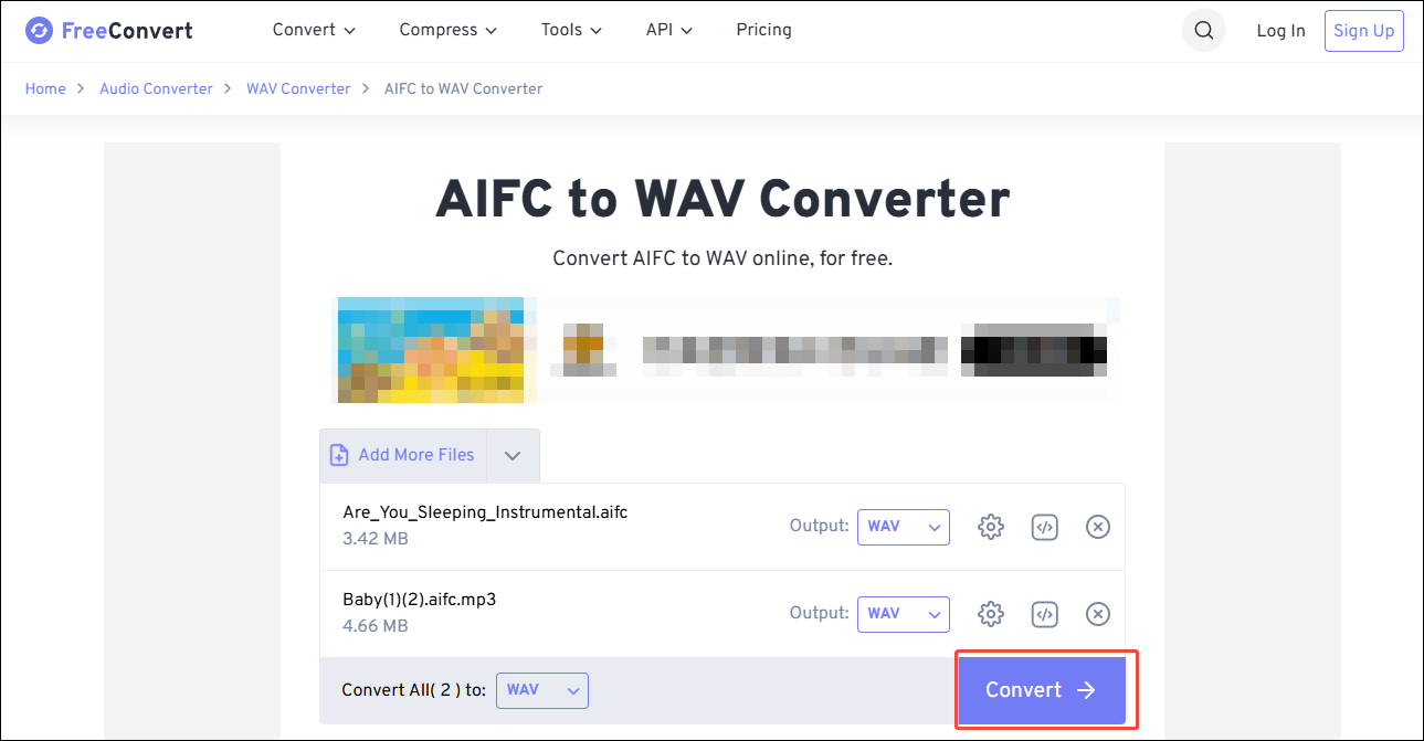 Click on Convert in FreeConvert to begin the conversion process