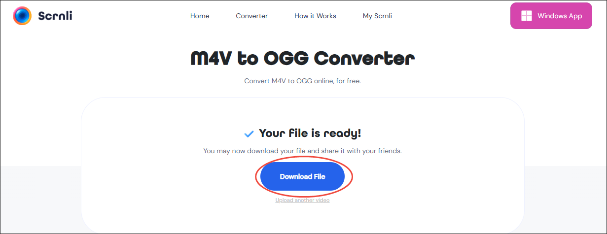 Click on Download File in Scrnli to download and check the converted files