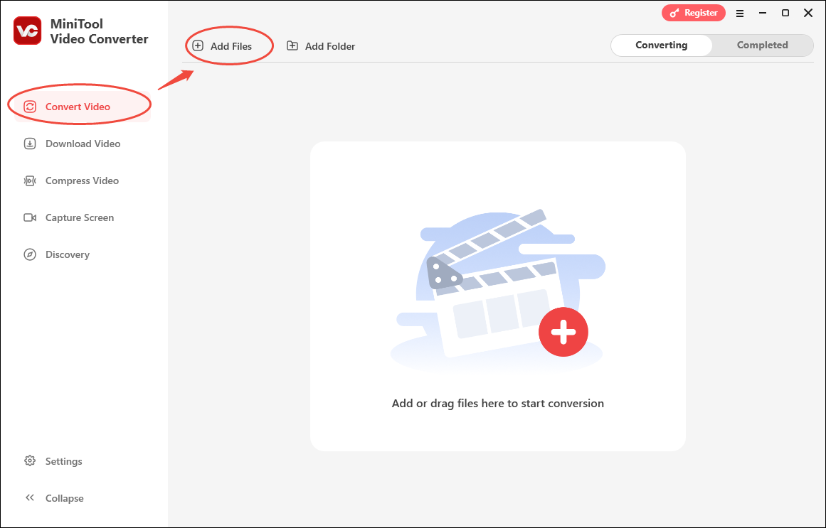 Click on Add Files in MiniTool Video Converter’s Convert Video to import your MKV videos
