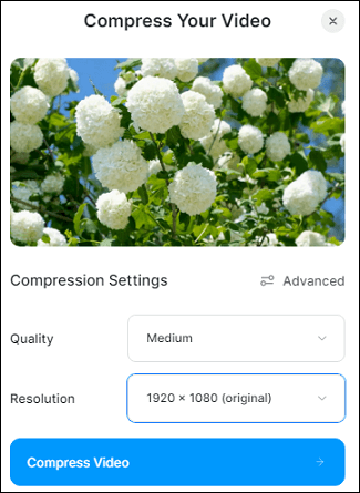 Compress video with VEED.io