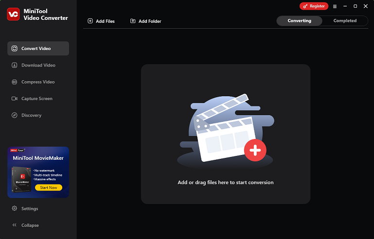 The user interface of MiniTool Video Converter