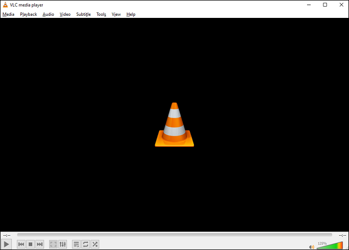 The main interface of VLC media player
