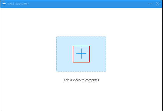 Click the + icon to import the target video into Tipard Video Converter Ultimate
