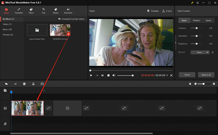 Add a video to the timeline