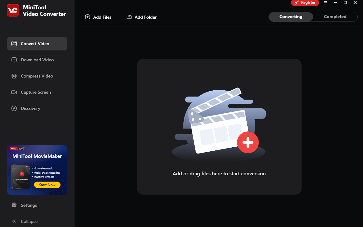 The user interface of MiniTool Video Converter