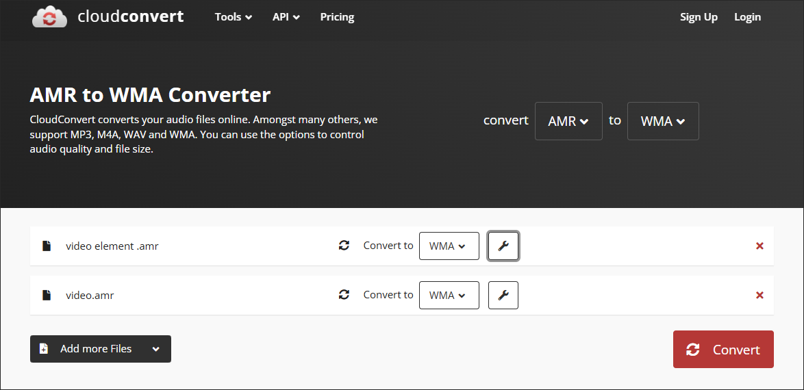 Click on Convert in CloudConvert to begin the conversion process