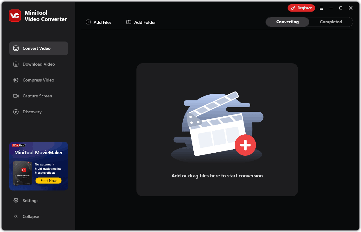 The MiniTool Video Converter’s conversion interface