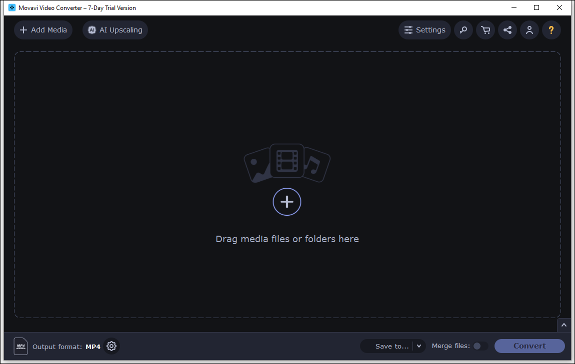 The Movavi Video Converter’s conversion interface
