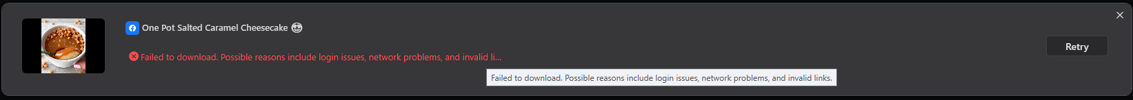 MiniTool Video Converter download error saying loging issues, network problems, and invalid links