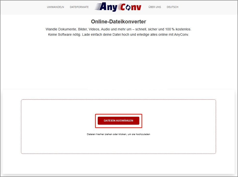 M2TS mit AnyConv in MP4 konvertieren