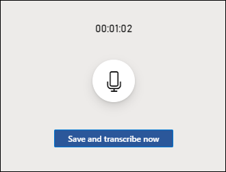 Screenshot of Microsoft 365 Word for the web’s recoding window
