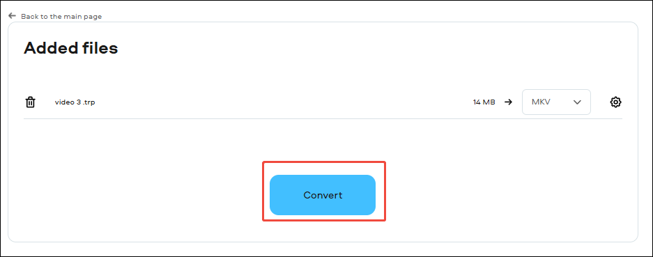 Click the Convert button in Movavi Video Converter to start the conversion process