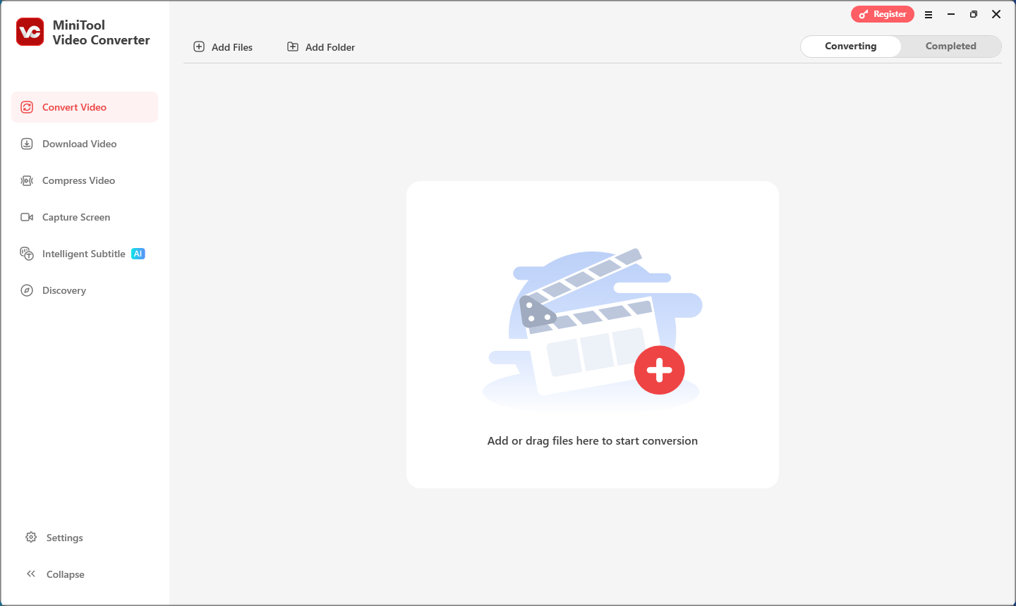 Hauptoberfläche von MiniTool Video Converter