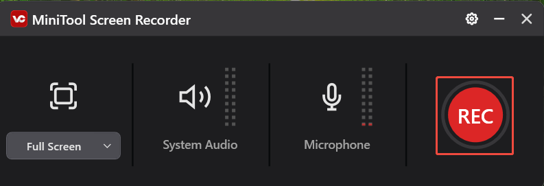 Click the REC icon to start the recording process of Human Fall Flat in MiniTool Video Converter