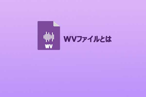 WVファイルとは|WVファイルの再生・編集・変換方法