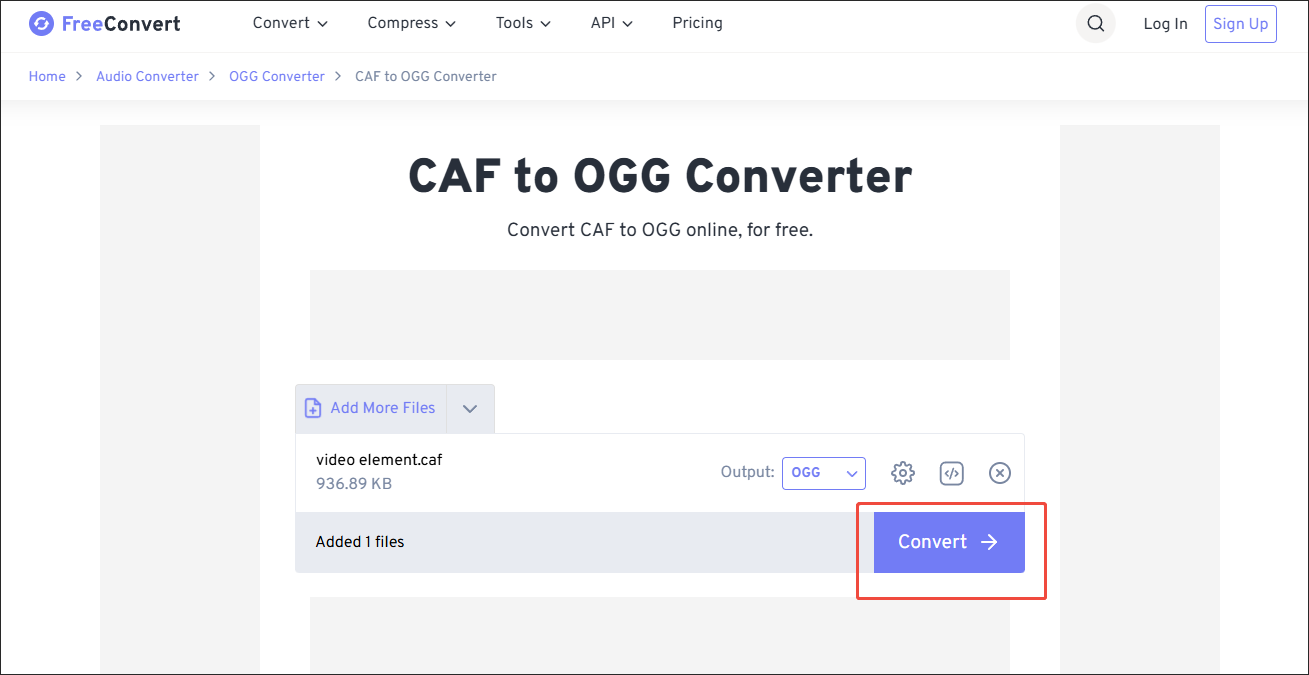 Click on Convert in FreeConvert to begin the conversion process