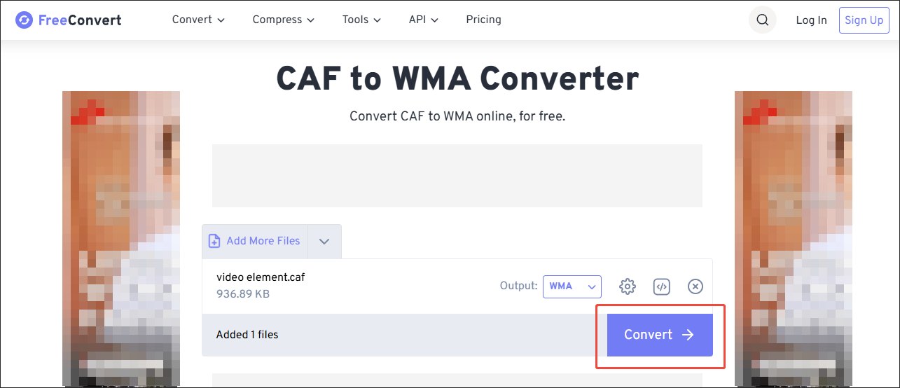 Click on Convert in FreeConvert to begin the conversion process