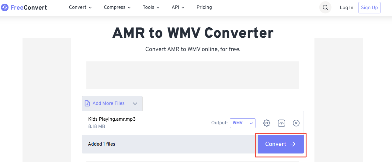 Click on the Convert button in FreeConvert to begin the conversion process